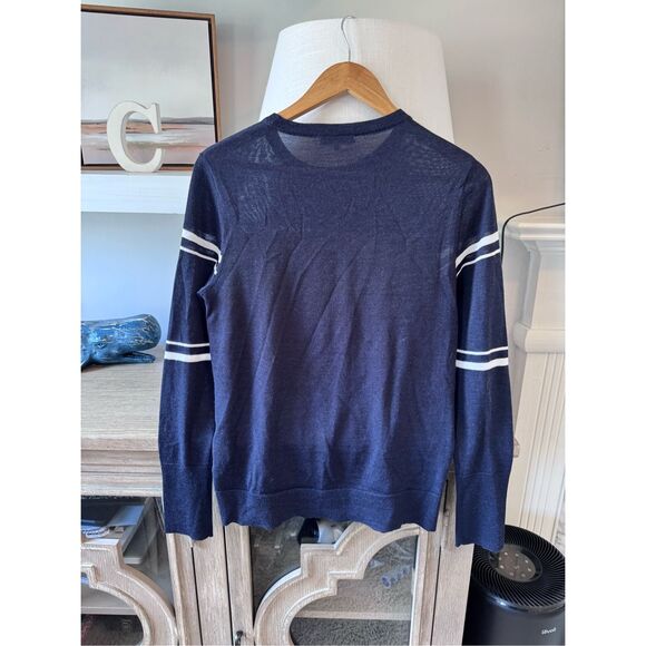 L'ETOILE SPORT Racquet Sweater in Navy, Red, White Size Small - Picture 4 of 7